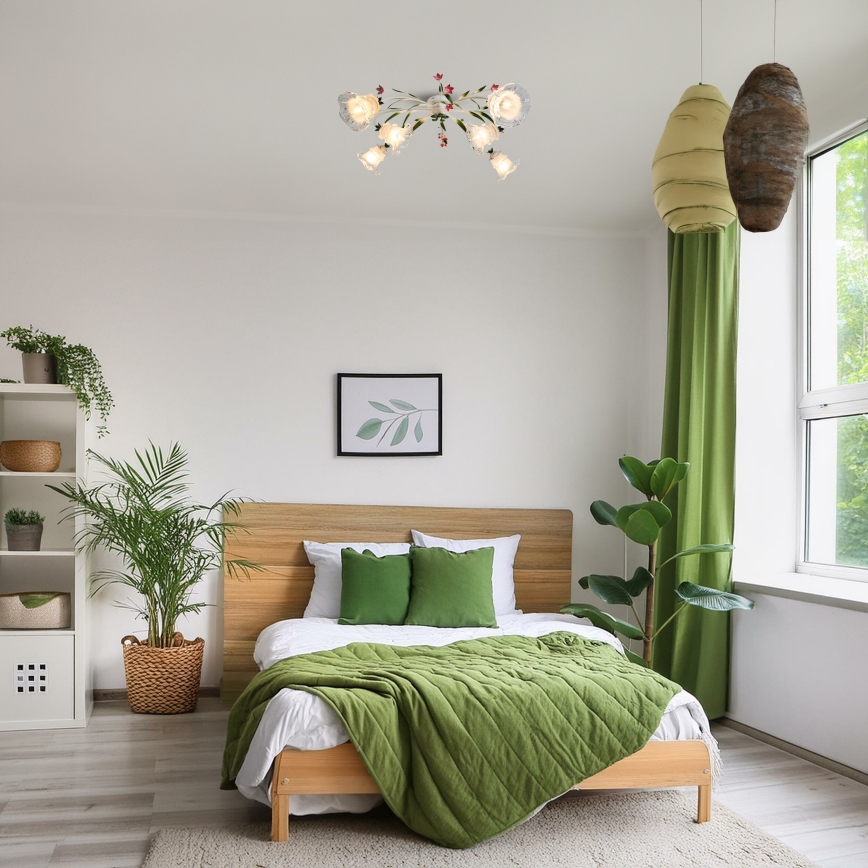 Brilagi - Loftlampe FLORA 6xE14/60W/230V