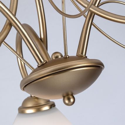 Brilagi - Loftlampe FRED 3xE27/60W/230V Ø 59 cm guldfarvet