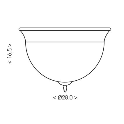 Brilagi - Loftlampe FRESCO 2xE27/40W/230V Ø 28 cm messing