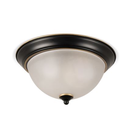 BRILAGI - Loftlampe FRESCO 2xE27/40W/230V Ø 28 cm sort/guld