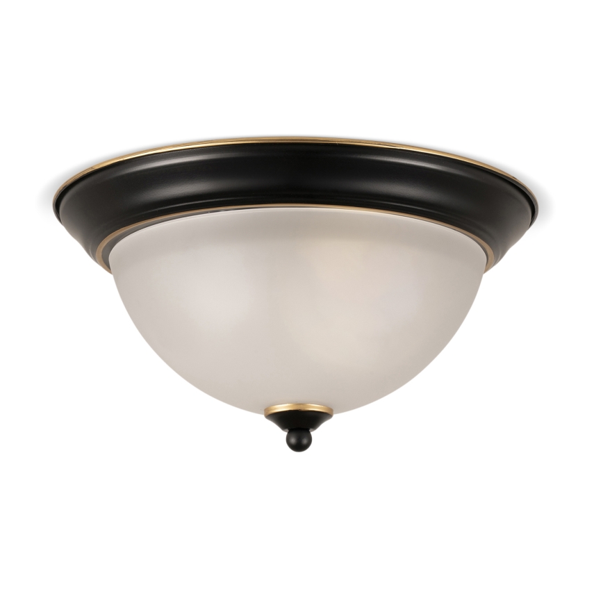 BRILAGI - Loftlampe FRESCO 2xE27/40W/230V Ø 28 cm sort/guld