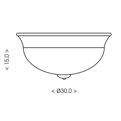 Brilagi - Loftlampe FRESCO 2xE27/40W/230V, Ø 30 cm, guld