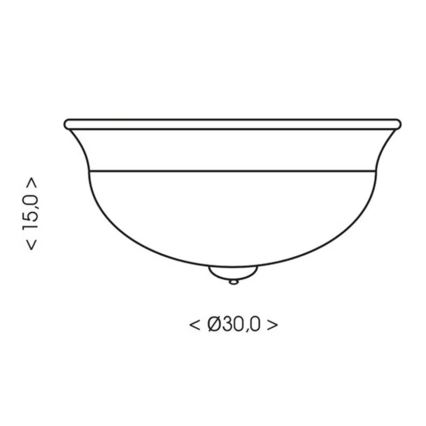 Brilagi - Loftlampe FRESCO 2xE27/40W/230V Ø 30 cm guld