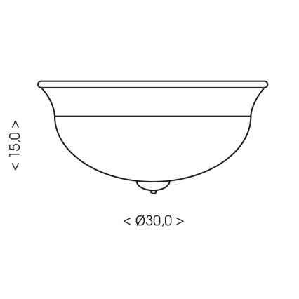 Brilagi - Loftlampe FRESCO 2xE27/40W/230V Ø 30 cm kobber
