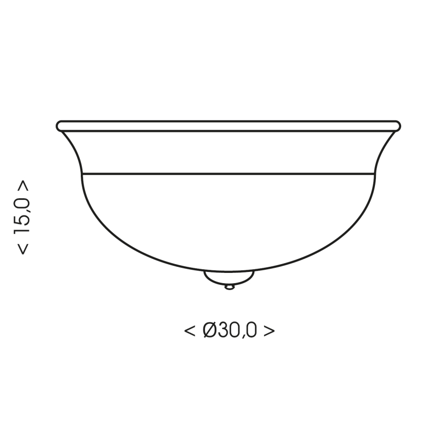 Brilagi - Loftlampe FRESCO 2xE27/40W/230V Ø 30 cm kobber