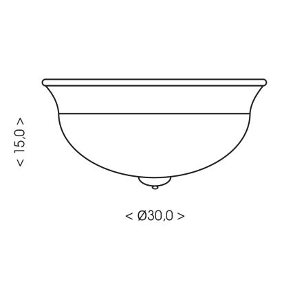 Brilagi - Loftlampe FRESCO 2xE27/40W/230V Ø 30 cm kobberfarvet