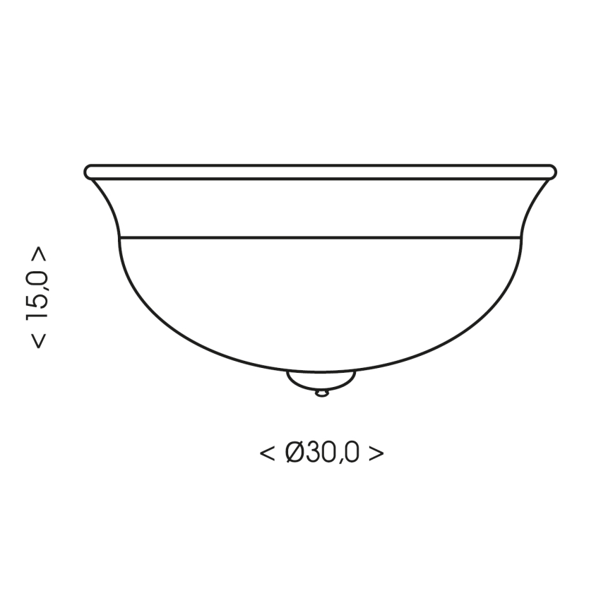 Brilagi - Loftlampe FRESCO 2xE27/40W/230V Ø 30 cm messing