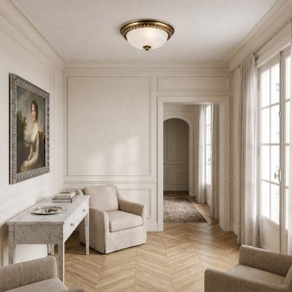 BRILAGI - Loftlampe FRESCO, 2xE27/40W/230V, Ø 30 cm, messing