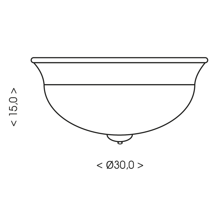 Brilagi - Loftlampe FRESCO, 2xE27/40W/230V, Ø 30 cm, messing