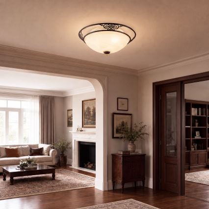 BRILAGI - Loftlampe FRESCO 2xE27/40W/230V Ø 43 cm brun