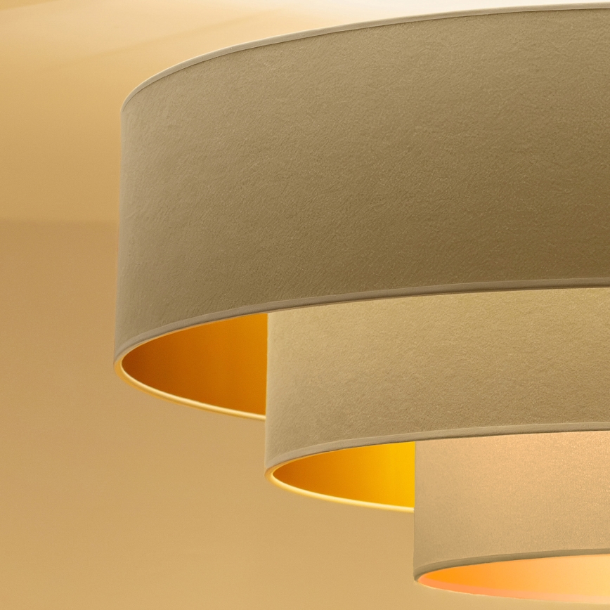 Brilagi - Loftlampe LUNETA 3x E27/60W/230V Ø 80 cm creme/guld