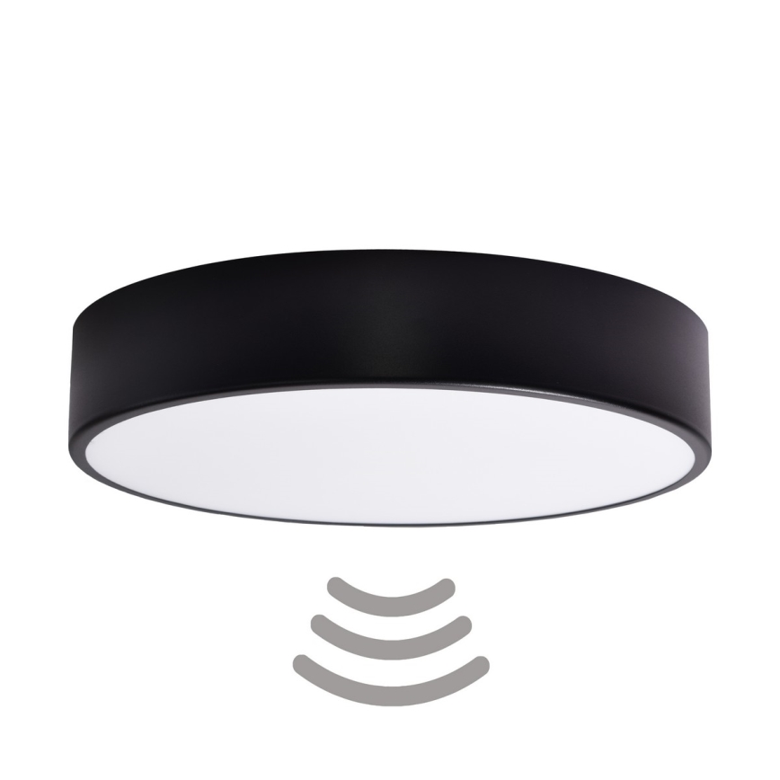 Brilagi - Loftlampe med sensor CLARE 3xE27/24W/230V diameter 40 cm sort