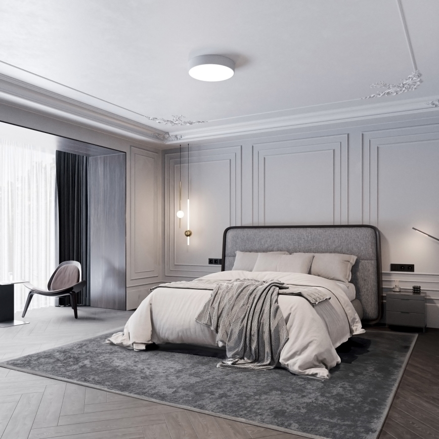 Brilagi - Loftlampe med sensor CLARE 3xE27/40W/230V diameter 40 cm grå