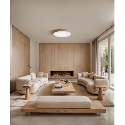 Brilagi - Loftlampe med sensor CLARE 6xE27/24W/230V diameter 80 cm beige