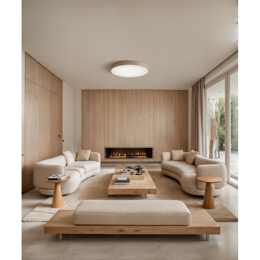 Brilagi - Loftlampe med sensor CLARE 6xE27/24W/230V diameter 80 cm beige