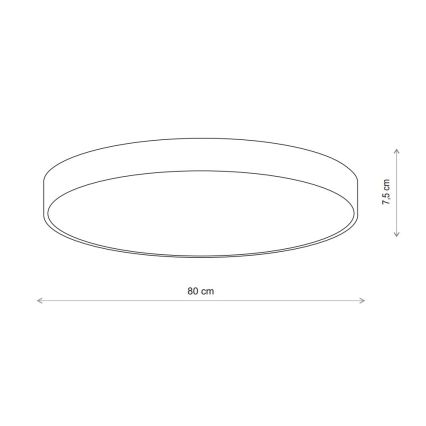 Brilagi - Loftlampe med sensor CLARE 6xE27/24W/230V diameter 80 cm beige