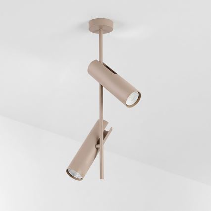 Brilagi - Loftlampe med stang BRANCH 2xGU10/30W/230V beige