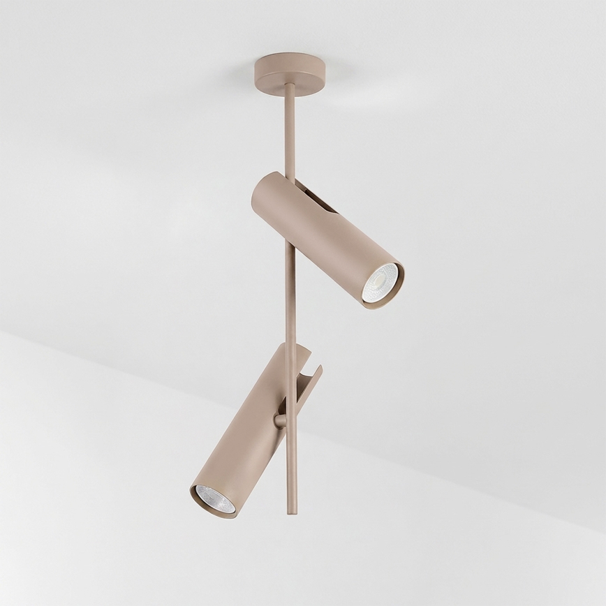 Brilagi - Loftlampe med stang BRANCH 2xGU10/30W/230V beige