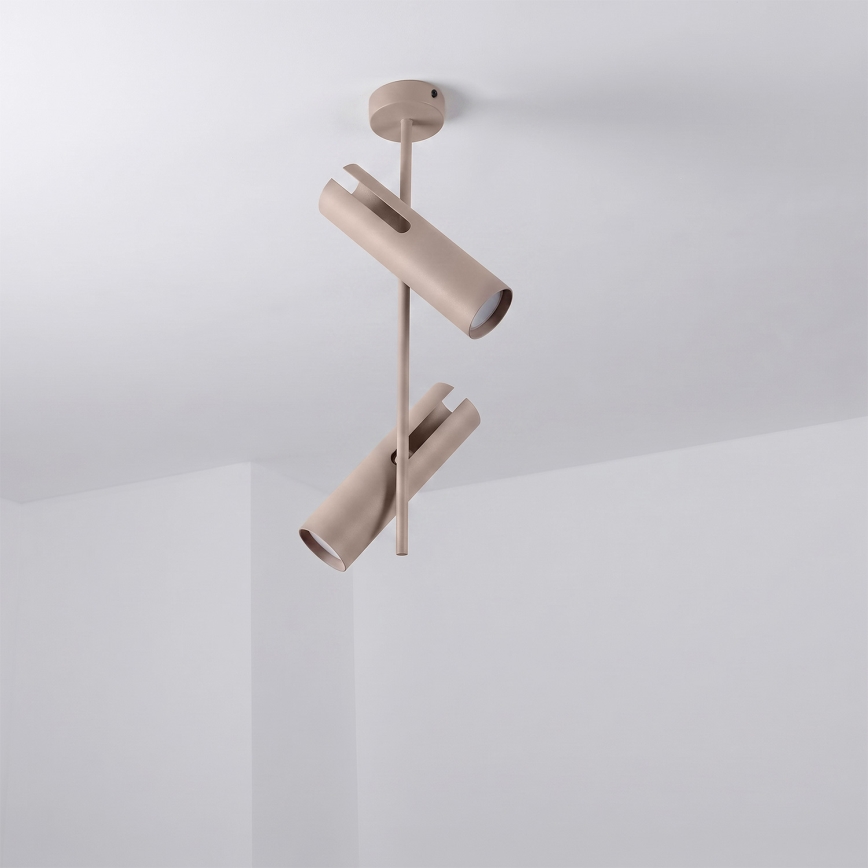 Brilagi - Loftlampe med stang BRANCH 2xGU10/30W/230V beige
