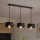 Brilagi - Loftlampe med wireophæng SPRING 3xE27/60W/230V sort/guld