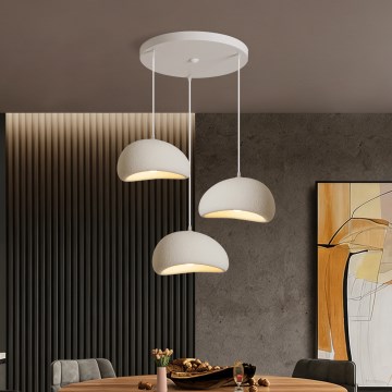 BRILAGI - Loftlampe med wireophæng WABI SABI 3xE27/60W/230V hvid