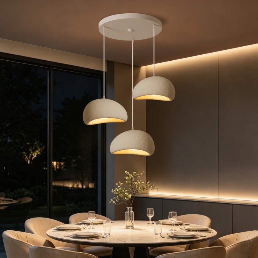 BRILAGI - Loftlampe med wireophæng WABI SABI 3xE27/60W/230V hvid