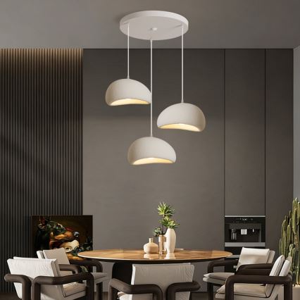 BRILAGI - Loftlampe med wireophæng WABI SABI 3xE27/60W/230V hvid