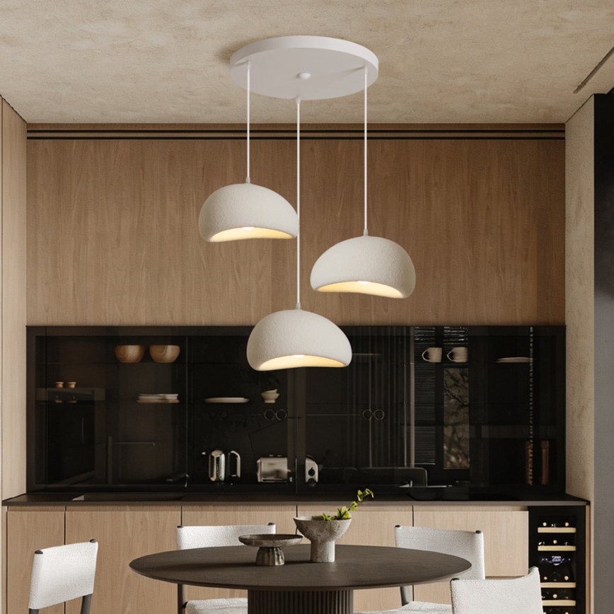 BRILAGI - Loftlampe med wireophæng WABI SABI 3xE27/60W/230V hvid