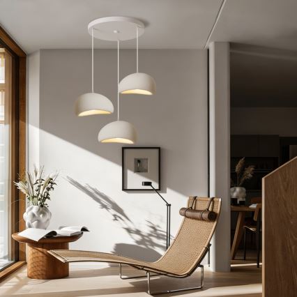 BRILAGI - Loftlampe med wireophæng WABI SABI 3xE27/60W/230V hvid