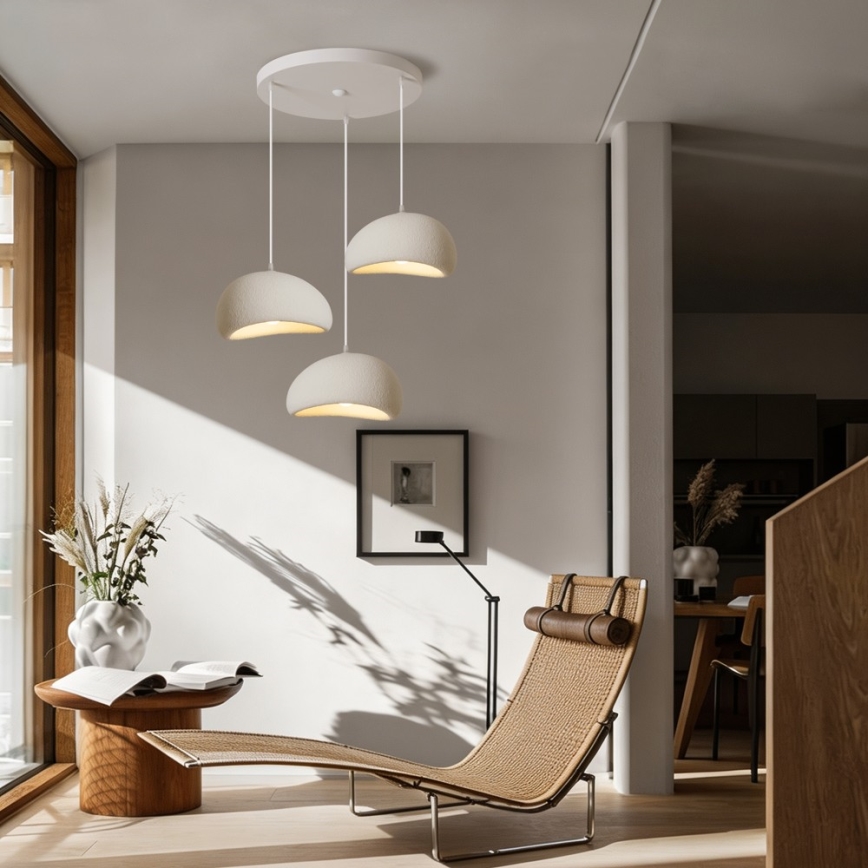 BRILAGI - Loftlampe med wireophæng WABI SABI 3xE27/60W/230V hvid
