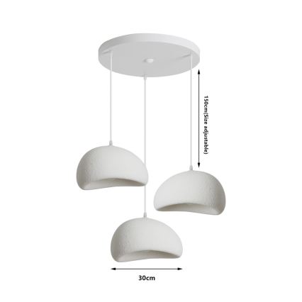 BRILAGI - Loftlampe med wireophæng WABI SABI 3xE27/60W/230V hvid