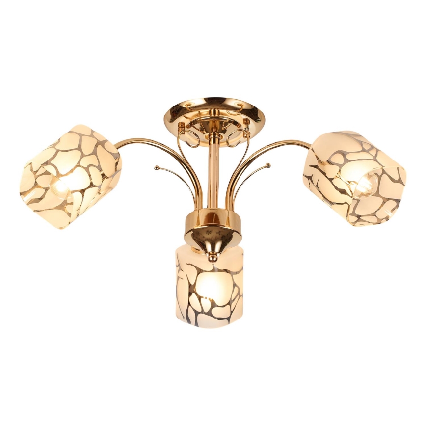 Brilagi - Loftlampe MEGAPOLIS 3xE14/60W/230V guldfarvet