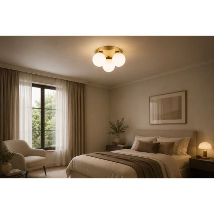 Brilagi - Loftlampe MILO 3xE27/60W/230V Ø 35 cm, guld