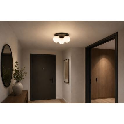 Brilagi - Loftlampe MILO 3xE27/60W/230V Ø 35 cm sort