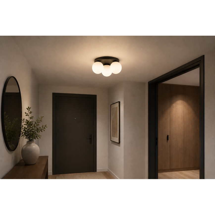 Brilagi - Loftlampe MILO 3xE27/60W/230V Ø 35 cm sort