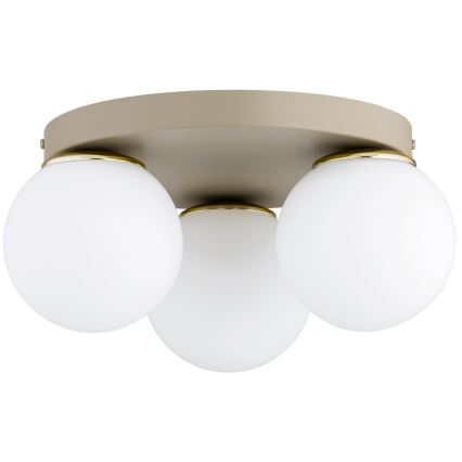 Brilagi - Loftlampe MILO ECRU 3xE27/60W/230V Ø 35 cm beige/guld
