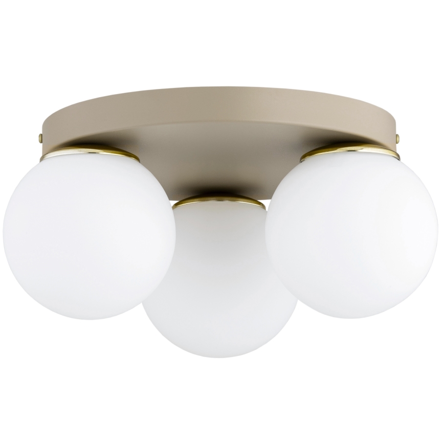 Brilagi - Loftlampe MILO ECRU 3xE27/60W/230V Ø 35 cm beige/guld