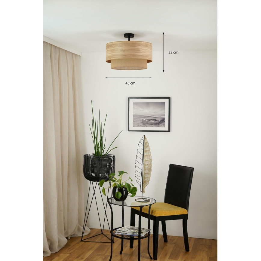 Brilagi - Loftlampe MONTANA BOHO 1xE27/15W/230V diameter 45 cm brun