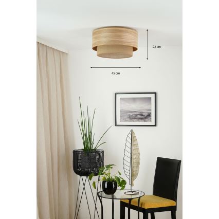 Brilagi - Loftlampe MONTANA BOHO 1xE27/15W/230V diameter 45 cm brun
