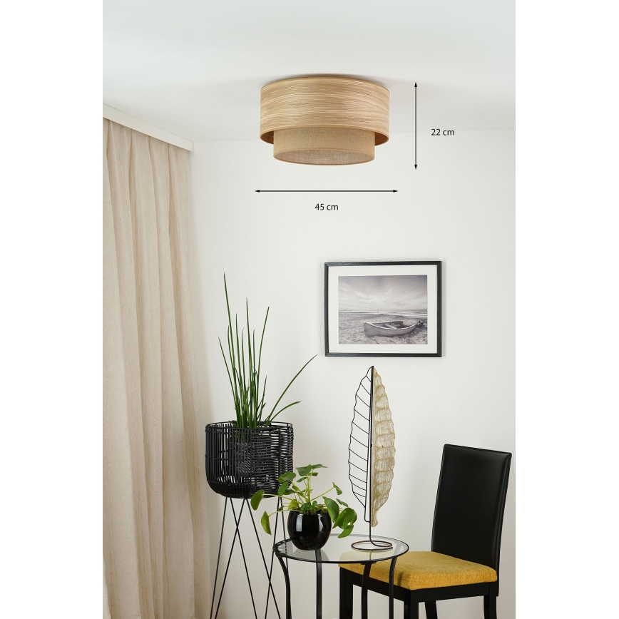 Brilagi - Loftlampe MONTANA BOHO 1xE27/15W/230V diameter 45 cm brun