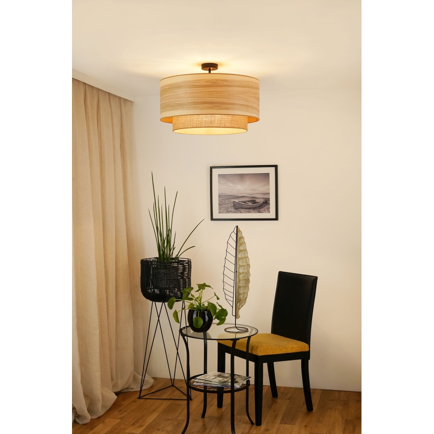Brilagi - Loftlampe MONTANA BOHO 1xE27/15W/230V diameter 60 cm brun