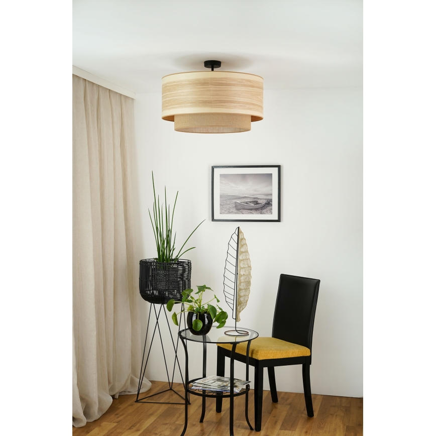 Brilagi - Loftlampe MONTANA BOHO 1xE27/15W/230V diameter 60 cm brun