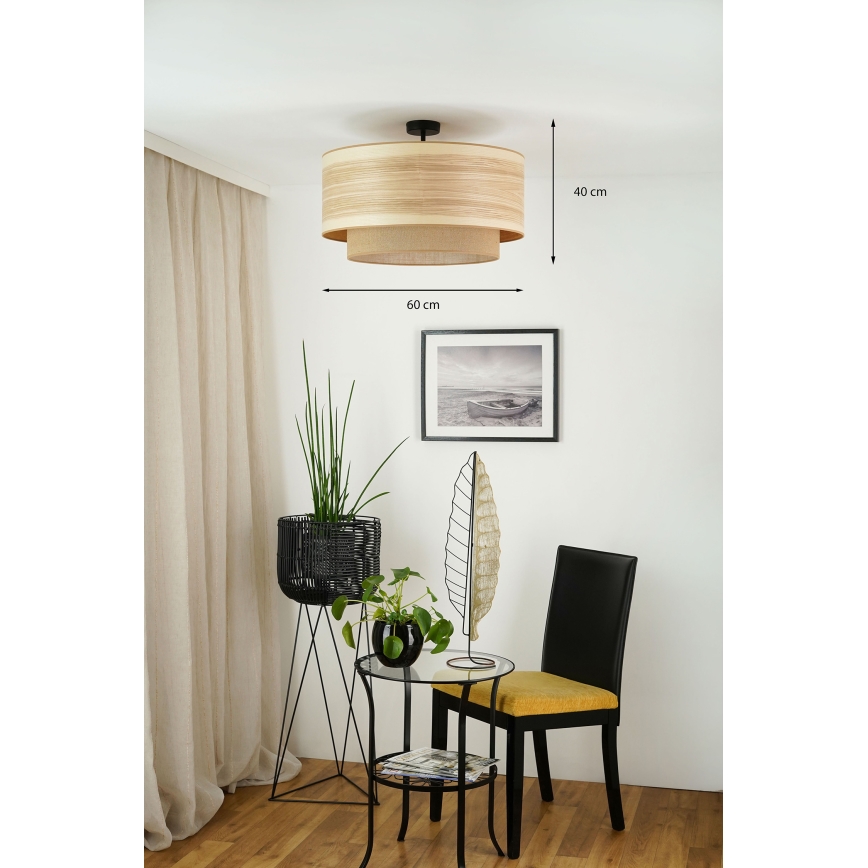 Brilagi - Loftlampe MONTANA BOHO 1xE27/15W/230V diameter 60 cm brun