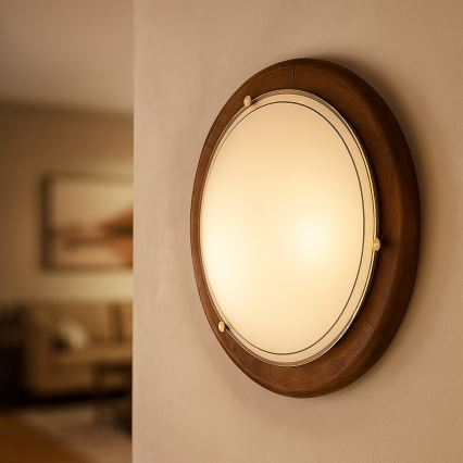 Brilagi - Loftlampe ORBIS 1xE27/60W/230V Ø 30 cm, fyrretræ