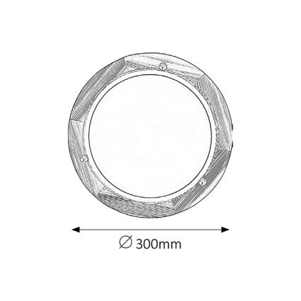 Brilagi - Loftlampe ORBIS 1xE27/60W/230V Ø 30 cm i fyrretræ
