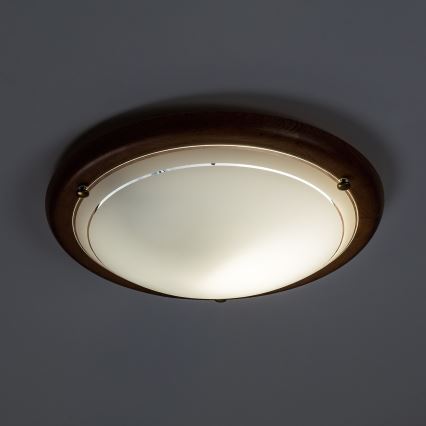 Brilagi - Loftlampe ORBIS 1xE27/60W/230V Ø 30 cm i fyrretræ