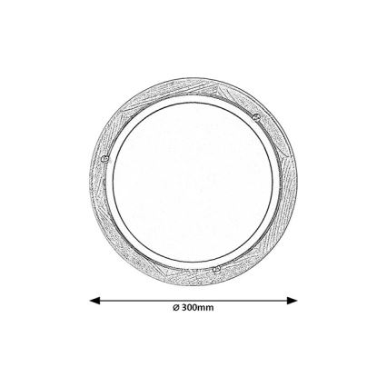 Brilagi - Loftlampe ORBIS 1xE27/60W/230V Ø 30 cm i fyrretræ