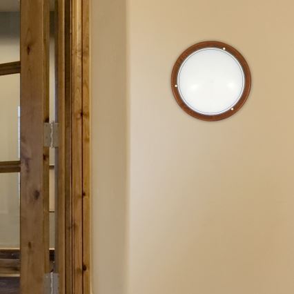 Brilagi - Loftlampe ORBIS 2xE27/60W/230V Ø 38 cm, fyrretræ