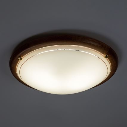 Brilagi - Loftlampe ORBIS 2xE27/60W/230V Ø 38 cm fyrretræ