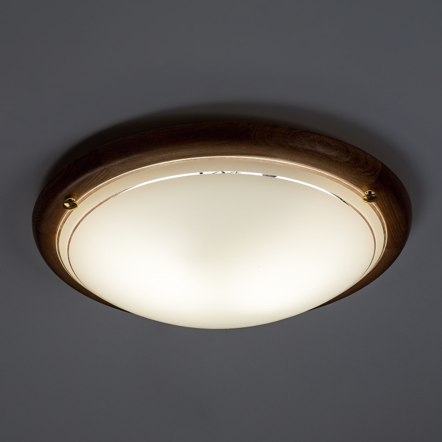 Brilagi - Loftlampe ORBIS 2xE27/60W/230V Ø 38 cm fyrretræ